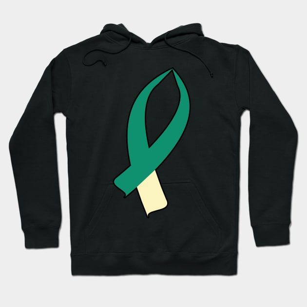 Awareness Ribbon (Teal & Cream) Hoodie by BlakCircleGirl